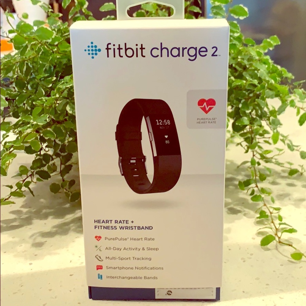 Fitbit Charge 2, NEW Black Size Small